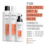 Nioxin Scalp + Hair Thickening System 4 - Hair Thickening System for Colored Or Dry Damaged Hair with Progressed Thinning, Full Size (Packaging May Vary)