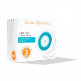 Clarisonic Deep Pore Facial Cleansing Brush Head Replacement For Mia 1, Mia 2, Mia Fit, Alpha Fit, Smart Profile Uplift and Alpha Fit X, 4 Count