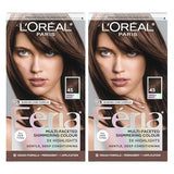 L'Oreal Paris Feria Multi-Faceted Shimmering Permanent Hair Color, French Roast, Hair Dye Kit, Pack of 2