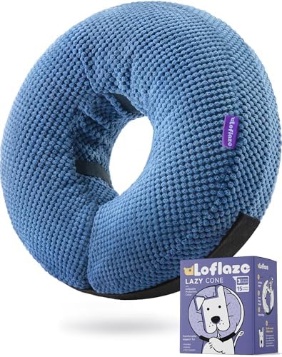 Inflatable Dog Cone Collar - Dog Neck Donut Cone Collar Alternative After Surgery - Soft Cone for Large Medium Small Dogs Cats - Alternative Recovery E Collar (Blue, XXL)