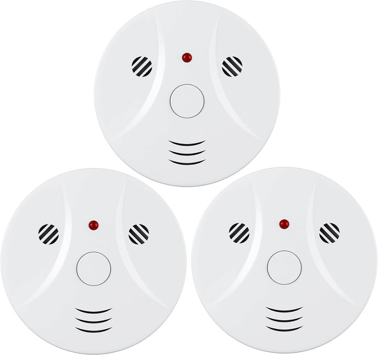 3 Pack Combination Smoke and Carbon Monoxide Detector Battery Operated, Travel Portable Photoelectric Fire&Co Alarm for Home, Kitchen