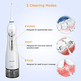 Water Flosser, Teeth Cleaner 330ML 3 Modes Portable Dental Oral Irrigator USB Rechargeable Electric Dental Flosser for Teeth Braces Bridges Care Home Travel