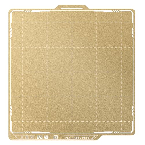 BIQU Double-Sided Textured PEI Panda Build Plate for Bambu-lab X1C P1S X1E P1P A1 3D Printers, Spring Steel Sheet for Bambulab, Flexible PEI Print Bed Removable, 257x257mm, 1 Piece