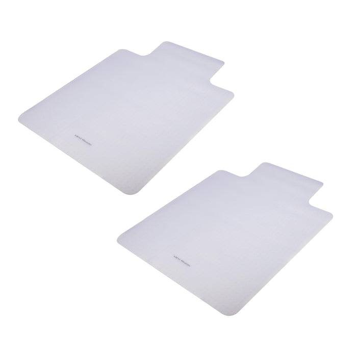 Mind Reader Office Chair Mat for Carpet, Chair Mat, PVC, 47.5" L x 35.5" W x 0.125" H, Set of 2, Clear