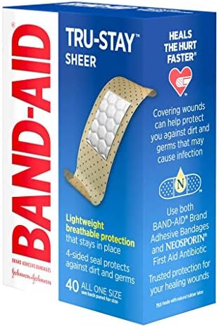 BAND-AID Sheer Strips Adhesive Bandages, All One Size 40 ea (Pack of 3)