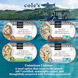 COLE’S Open & Eat Meals Variety Pack | 5.6 oz Hand-Packed Smoked Salmon & Trout with Quinoa & Vegetables | Ready to Eat Meals | High Protein, 4 Cans