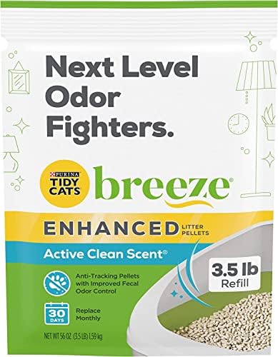 Purina Tidy Cats Non Clumping Cat Litter, Breeze Enhanced Pellets Multi Cat Litter - 3.5 lb. Bag