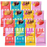 B.T.R. Bar Superfood Keto Protein Bars, Plant Based Vegan Protein, Low Carb Food, Low Calorie, Gluten Free, No Sugar Alcohols, Boosted with Superfoods & Adaptogens (12 Pack) (Variety Pack)