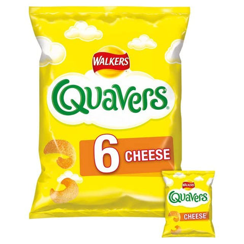 WALKERS Cheese Quavers Snacks 16.5g x 6 per pack - Pack of 6