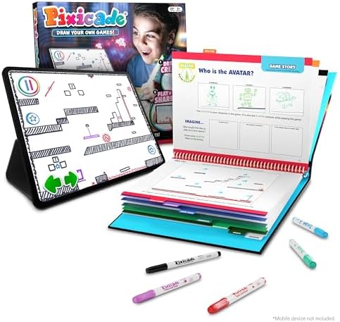 Abacus Brands Pixicade! Turn Drawings Into Playable Video Games! | Doodle & Draw, Snap Play & Share Instant Video Games! | Mobile Video Game Maker and Creation Studio!