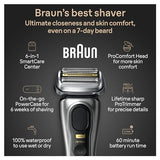 Braun Series 9 PRO+ Electric Razor for Men, 5 Pro Shave Elements & Shave-Preparing ProComfort Head, Closeness & Skin Comfort, SmartCare Center, PowerCase for Mobile Charging, Wet & Dry Use, 9599cc