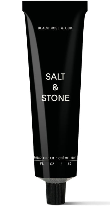 Salt & Stone Hand Cream - Black Rose & Oud | Hand Cream for Women & Men | Hydrates, Nourishes & Softens Skin | Restores Dry Cracked Hands | Fast-Absorbing | Cruelty-Free & Vegan (2 fl oz)