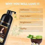 YOURTONE Hair Dye Shampoo Dark Brown 3 in 1 Natural Hair Dye Semi-Permanent Hair Color Shampoo for Men & Women in Minutes Long Lasting Safe & Easy to Use(500 ML)