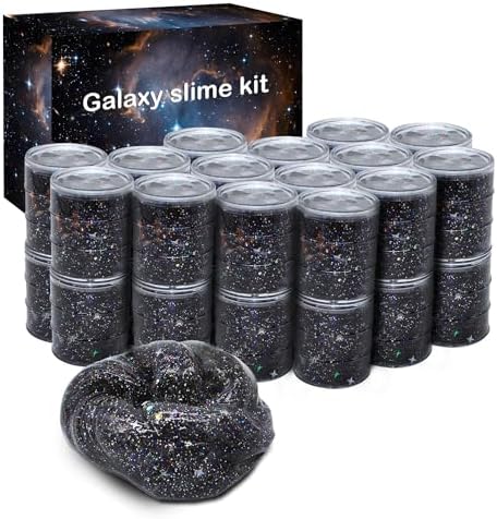 24 Pack Galaxy Star Slime,Party Favor for Kids Girls & Boys,Non Sticky, Stress & Anxiety Relief, Wet, Super Soft Sludge Toy,Birthday Gifts for Kids Girl and Boys