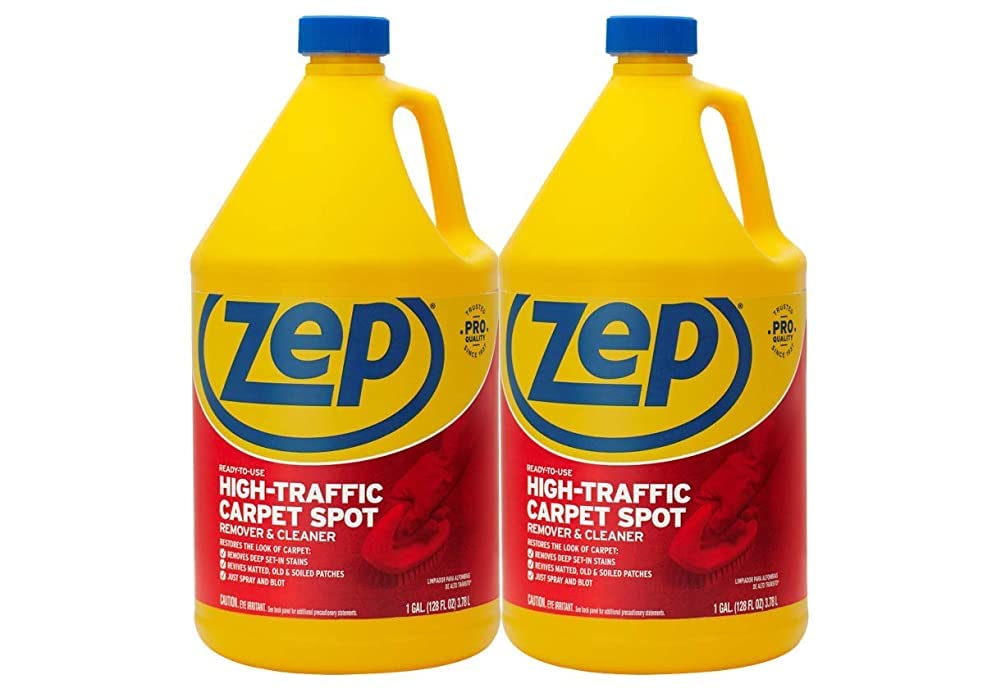 Zep High Traffic Carpet Cleaner - 1 Gallon (Case of 2) ZUHTC128 - Penetrating Formula Removes Deep Stains. Make High-Traffic Areas Look New Again