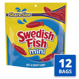 SWEDISH FISH Mini Soft & Chewy Candy, Share Size, 12-12 oz Bags