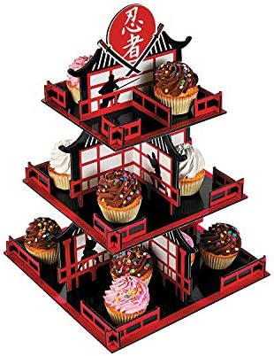 Ninja Cupcake Stand (3 tiers) Ninja Birthday Party Supplies
