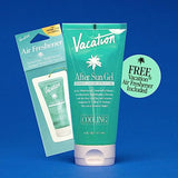 VACATION After Sun Gel + Airfreshener Bundle, Soothing Aloe Vera Gel for Sunburn Relief, Hydrating After Sun Care, Non-Sticky Cooling Aloe Gel, Sunburn Relief, Alcohol Free, 6 fl. oz.