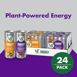 V8 +Energy Pomegranate Blueberry and Peach Mango Juice Energy Drinks, 8 fl oz Can (24 Pack)