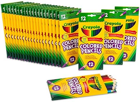 Crayola Bulk Colored Pencils for Kids (24pk), Back to School Supplies For Teachers, Teacher Classroom Must Haves, 12 Colors [Amazon Exclusive]