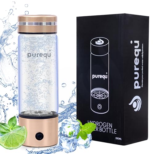 2025 Best Hydrogen Water Bottle Generator, Upto 3000ppb Antioxidant-Rich Hydration. Portable Hydrogen Water Improve Water Quality in 3 Minutes Healthy Gift for Wellness (330ml)