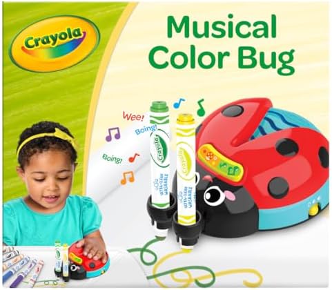 Crayola Musical Color Bug, Toddler Sensory Toy, Ladybug Toy for Kids, Arts & Crafts, Gifts for Toddlers, Ages 2, 3, 4