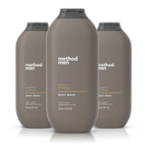 Method Men Body Wash, Cedar + Cypress, Paraben and Phthalate Free, 18 FL Oz (Pack of 3)