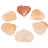 Pure Himalayan Salt Works Heart Massage Stone, Pink Crystal Hand-Carved Stone for Massage Therapy, Deodorant and Salt and Sugar Scrubs, 2.75” W x 3” H x 1.5” D (Pack of 6)