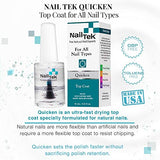 Nail Tek Quicken, Fast Drying Top Coat for All Nail Types, 0.5 oz, 2-Pack