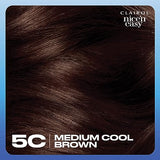 Clairol Nice'n Easy Permanent Hair Dye, 5C Medium Cool Brown Hair Color, Pack of 3