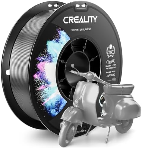 CREALITY PETG Filament 1.75mm 3D Printer Filament,1kg (2.2lb) Neatly Wound Spool, Dimensional Accuracy ±0.03mm, 2024 Latest Batch, Fit for Ender, Bambu Lab, Anycubic,ELEGOO FDM Printers, Grey