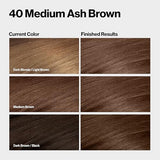 Revlon ColorSilk Beautiful Color Permanent Hair Color, Long-Lasting High-Definition Color, Shine & Silky Softness with 100% Gray Coverage, Ammonia Free, 40 Medium Ash Brown, 3 Pack