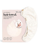 Kitsch Microfiber Hair Towel Wrap for Women - Quick Dry Towel | Microfiber Towel for Hair | Hair Drying Towel Wrap for Long Hair | Hair Towels | Hair Turban Towel for Wet Hair (White Ivory)