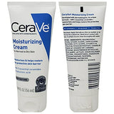 CeraVe Moisturizing Cream Bundle Pack - Contains 19 oz Tub with Pump and 1.89 Ounce Travel Size - Fragrance Free