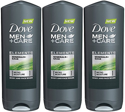 Dove Men + Care Elements Body Wash, Minerals and Sage, 13.5 Ounce (Pack of 3)