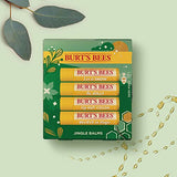 Burt's Bees Christmas Gifts, 4 Lip Balm Stocking Stuffers Products, Jingle Balms Set - Classic Beeswax Moisturizing Lip Balm