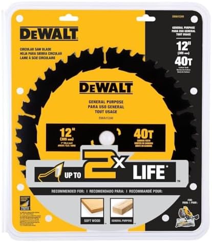 DEWALT 12 in. 40T General Purpose Saw Blade (DWA11240)