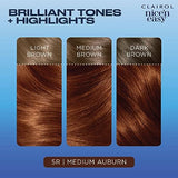 Clairol Nice'n Easy Permanent Hair Dye, 5R Medium Auburn Hair Color, Pack of 3