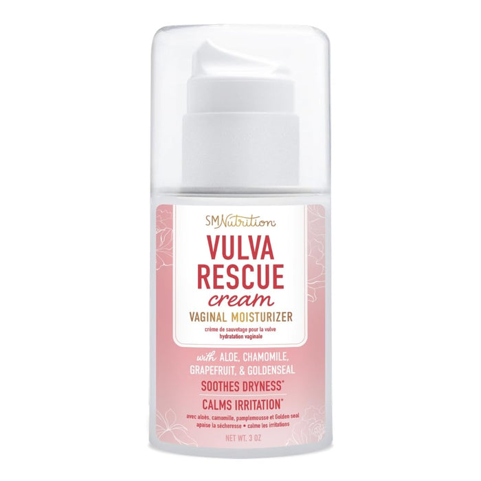 Vulva Rescue Moisturizer Cream | 3oz. PUMP | Soothes Vaginal Itch & Dryness | No Estrogen or Fragrance | Feminine Itch Relief with Herbal Vagina Care Moisturizers & Vitamin E | Paraben-Free, Vegan