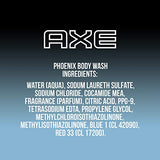 AXE Phoenix Body Wash for Men 16 Fl Oz (Pack of 4) (Packaging may vary)