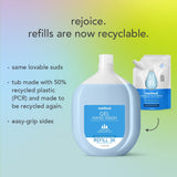 Method Gel Hand Soap Refill, Sweet Water, Recyclable Bottle, Biodegradable Formula, 34 oz (Pack of 4)