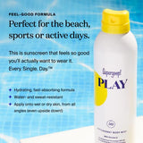 Supergoop! PLAY SPF 50 Antioxidant Body Mist w/Vitamin C, 6 fl oz - 2 Pack - Broad Spectrum Sunscreen Spray - Clean Ingredients for Sensitive Skin - Great for Active Days