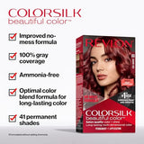 Revlon ColorSilk Beautiful Color Permanent Hair Color, Long-Lasting High-Definition Color, Shine & Silky Softness with 100% Gray Coverage, Ammonia Free, 10 Black, 3 Pack