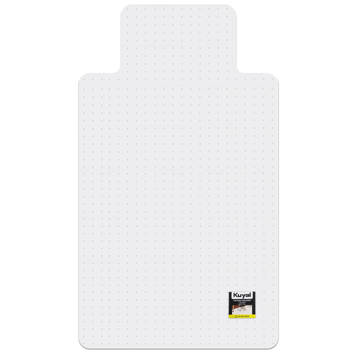 Kuyal Office Chair Mat for Carpet, 32x55 Clear Heavy Duty Computer Chair Mat with Lip, Under Desk Protector Carpeted Floors Mat, Easy Chair Movement,Ship Flat