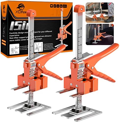 Labor Saving Handle 2 Pack,15 In Construction Jack, Wall Tile Locator, Multi-Function Height Adjustment Lifting Device, Door Panel Lifting Cabinet Jack,Raised 10 in,Dynamic Load 400 LB