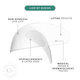 Contours Rx Lids By Design - Non-Surgical & Transparent Eyelid Lift Strips - For a More Youthful-Looking Appearance, Reshape and Define with Eyelid Tape for Hooded Eyes (8mm) 80ct