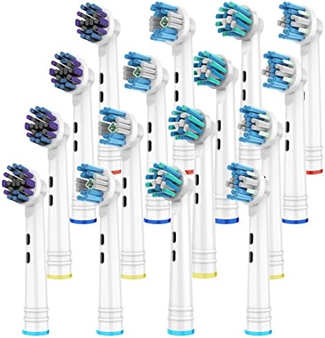 FIRIK Replacement Toothbrush Heads16 Pack, Electric Toothbrush Heads Compatible with Oral B Electric Toothbrush, Whitening Toothbrush Head, Toothbrush Head with Scraper