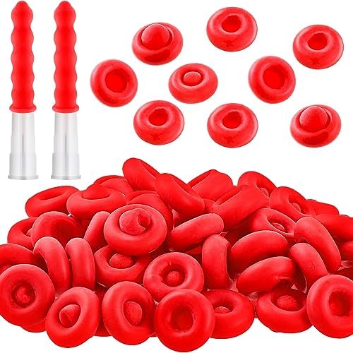 Caulk Cap Caulk Saver Cap Caulk Finishing Tool Caulk Saver Caps Caulking Tube Covers Tube Caps for Sealing and Preserving, Red (100 Pieces)