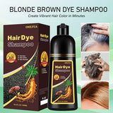 Instant Blonde Brown Hair Color Shampoo,Golden Brown Hair Dye Shampoo 3 in 1 for Women Men,Long Lasting Brown Hair Shampoo,Brown Hair Dye Colors in Minutes,Brown Shampoo Easy to Use