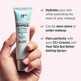 IT Cosmetics Your Skin But Better Makeup Primer+ - Extends Makeup Wear, Hydrates Skin, Refines the Look of Pores - With Glycerin, Bark Extract & Ginger Root Extract - Oil-Free Formula - 1 fl oz